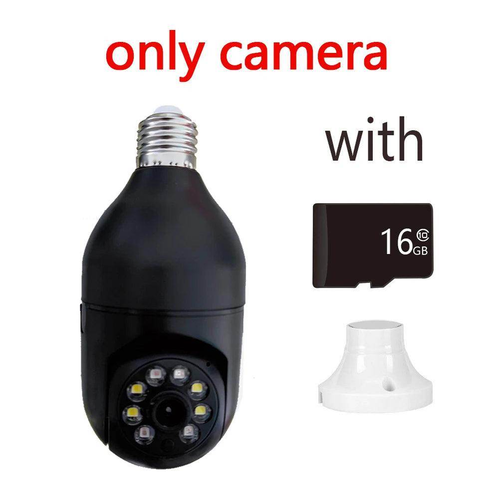 Bulb WiFi Camera E27 Auto Track, Color Night Vision - P12 Hub Europe