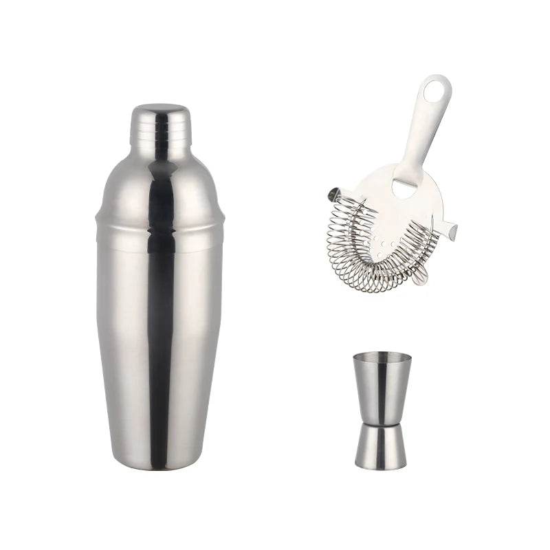 1-8PCS 750Ml Stainless Steel Bar Cocktail Shaker Set Bartender Tools Moijto Muddler Wine Bottle Stopper Cocktail Boston Barware - P12 Hub Europe