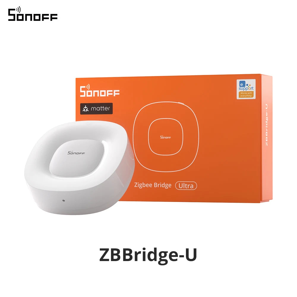 SONOFF ZBBridge-U Zigbee Matter Bridge Ultra Smart Home Security Ethernet Connection OTA Upgrade Works SNZB-01P/SNZB-06P Devices