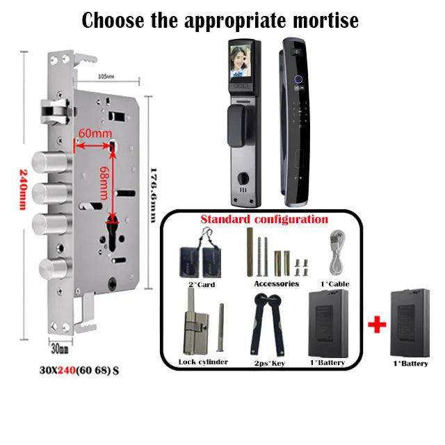 3D Face Lock w/ Camera & SIM | WiFi, Fingerprint, Card, NFC, IP66 - P12 Hub Europe