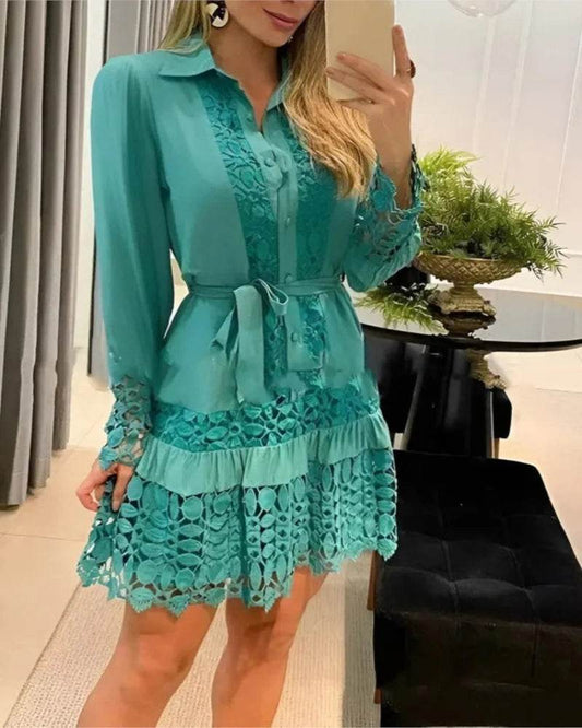 Autumn White Lace Mini Dress - P12 Hub Europe
