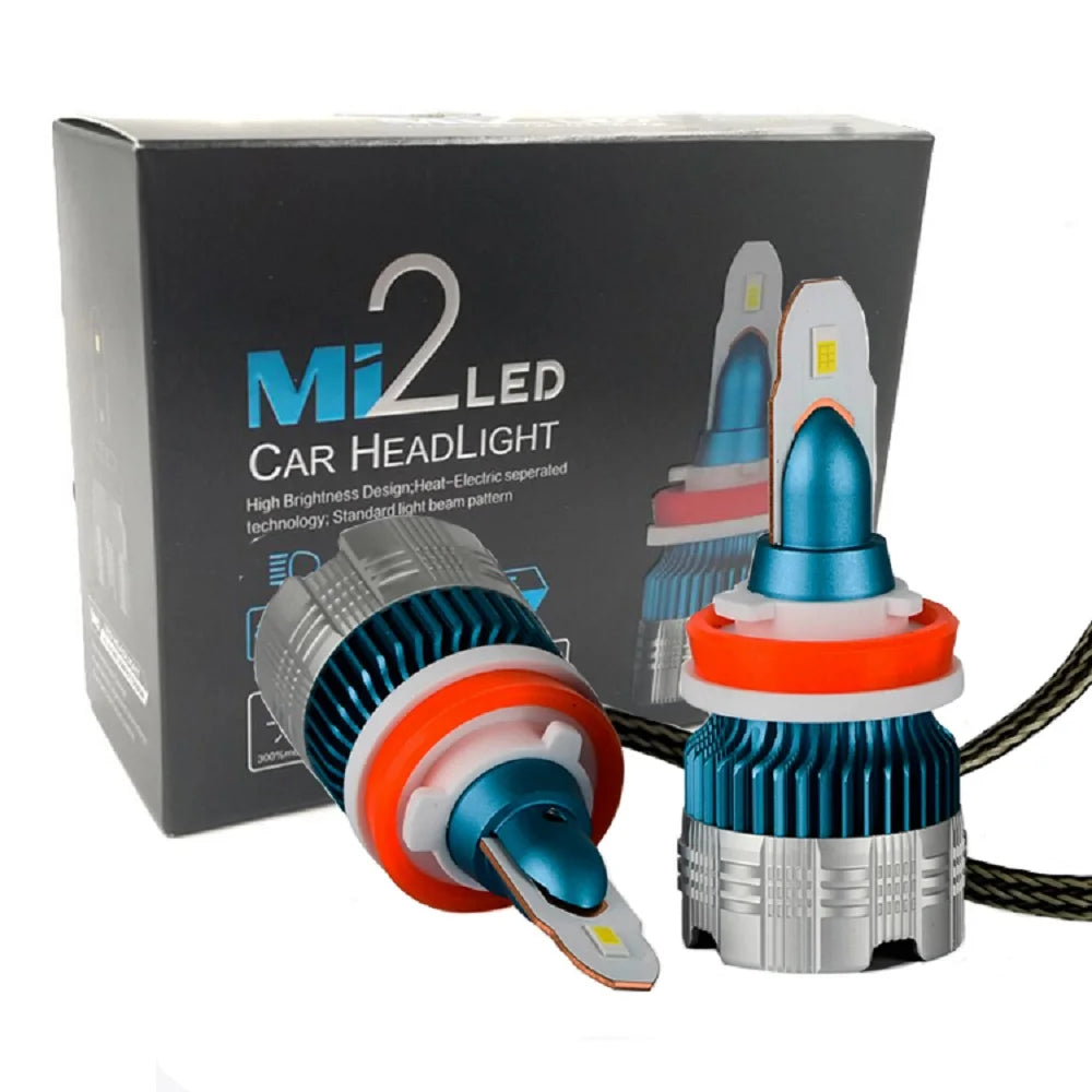 Car high brightness spotlight LED front headlights H11 motorcycle modification replacement Mi2 headlights plug and play