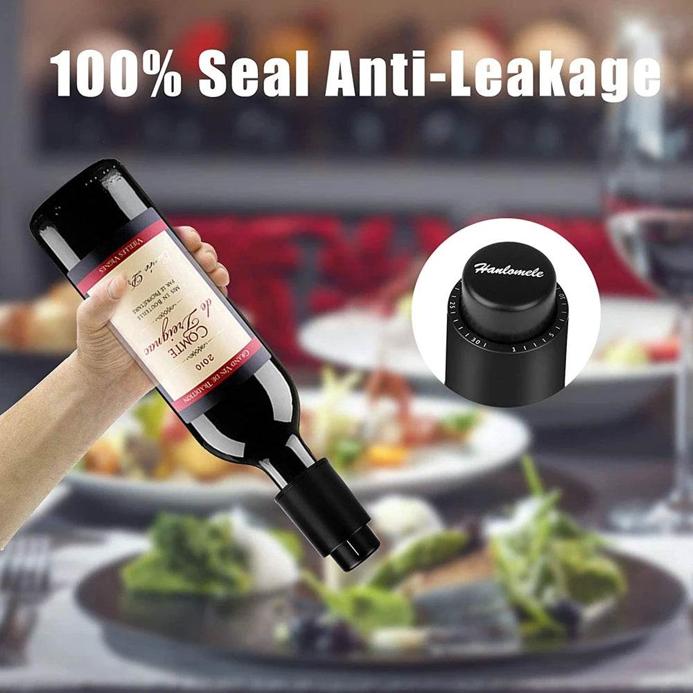 Wine Bottle Stoppers Reusable Wine Stoppers Vacuum Wine Preserver Wine Savers Vacuum Pump Corks Keep Wine Really Fresh - P12 Hub Europe