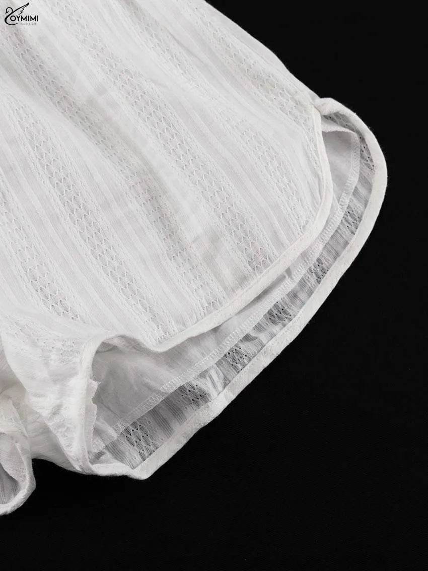 Oymimi White Puff Sleeve Shorts - P12 Hub Europe