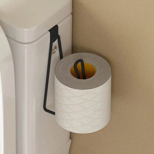 Toilet Paper Holder - Easy Install Wall Mount Bathroom Tissue Roll Hanger with Painted Finish Space Saving No-Drill Design - P12 Hub Europe