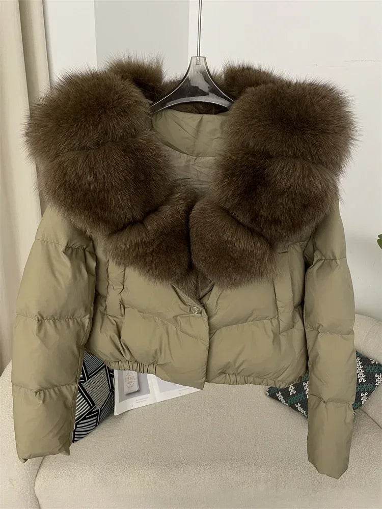 Short Fox Fur Down Puffer - P12 Hub Europe