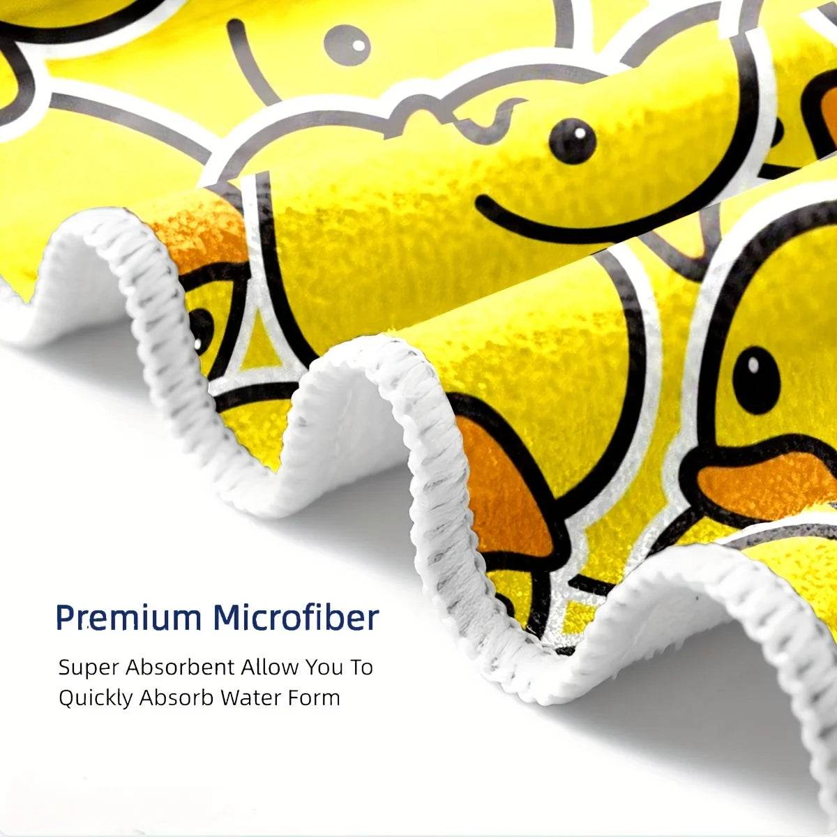 Extra large quick-drying microfiber beach towel with chic duck design - super absorbent, lightweight and stylish - P12 Hub Europe