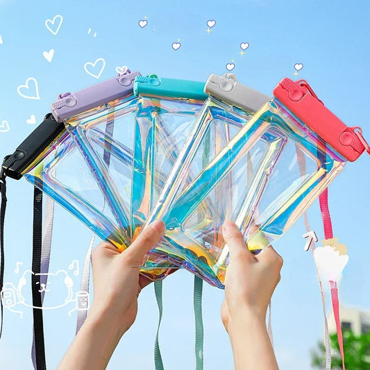 1/5PCS Mobile Phone Waterproof Bag With Touch Screen, Swimming Specific Water Park, Drifting Laser Phone Storage Bag, Phone Case