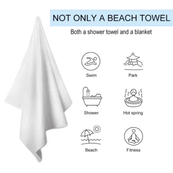Personalized Custom Boat Name Beach Towel Nautical Striped Bath Towel for Adults Soft Quick Dry Perfect for Travel and Pool - P12 Hub Europe