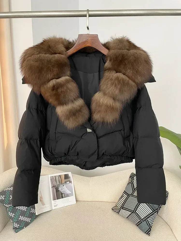 Short Fox Fur Down Puffer - P12 Hub Europe