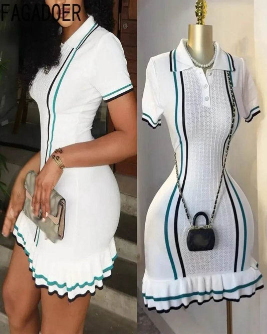 Flirty Knit Mini Dress - Effortless Style & Comfort - P12 Hub Europe