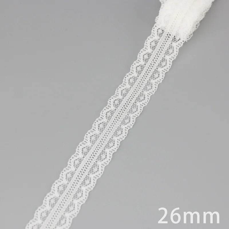 (5 yards/roll) white Lace ribbon fabric Webbing Decoration Lovely gift packing polyester Material - P12 Hub Europe