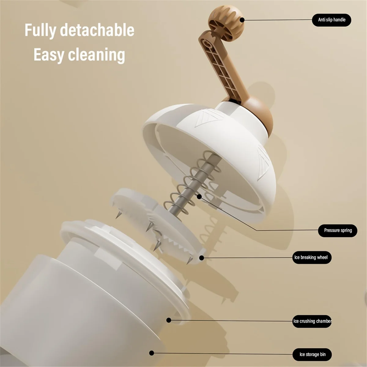 Manual Ice Crusher Rotary Ice Crusher Shaved Ice Maker Household Portable Ice Machine Hand Crank Ice Chopper Clearance