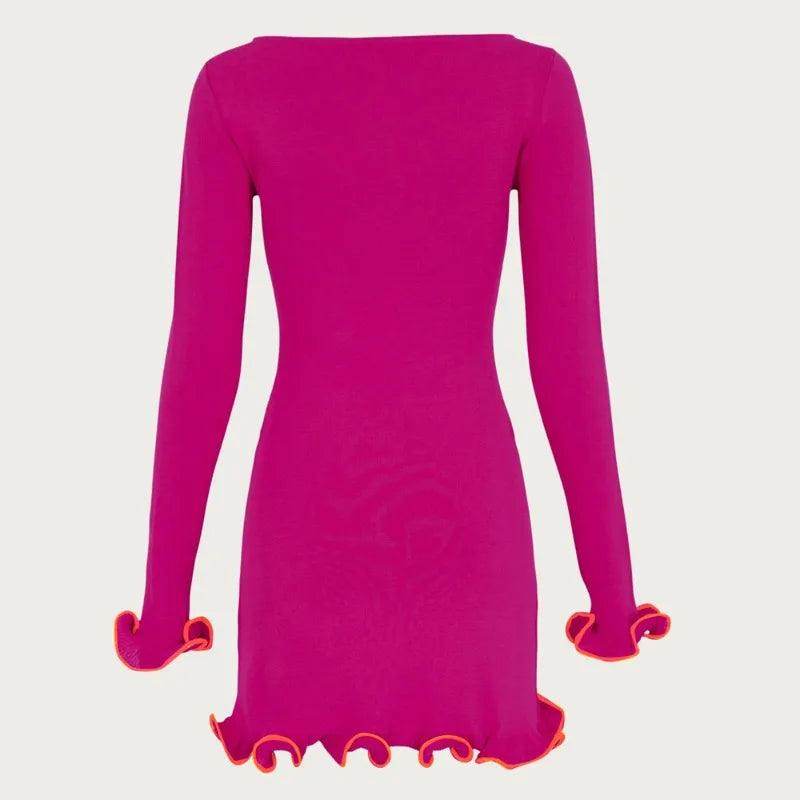 Knit Contrast Mini Dress Slim - P12 Hub Europe