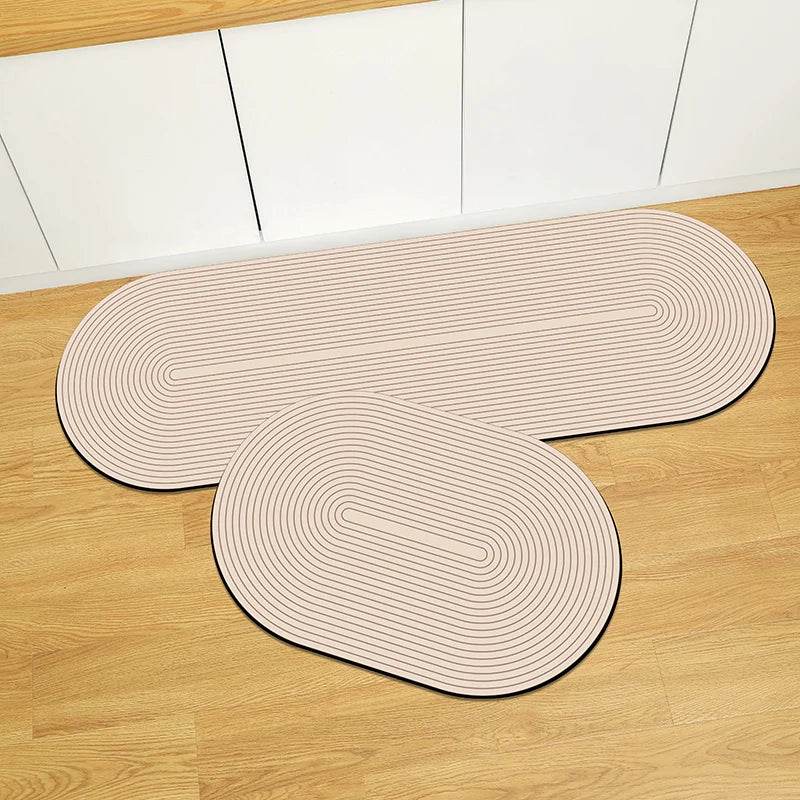 Super absorbent kitchen mat, anti slip kitchen carpet, oval/elongated washable comfortable carpet, kitchen bathroom absorbent do - P12 Hub Europe