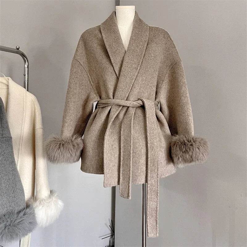 Fox Fur Wool Coat - P12 Hub Europe