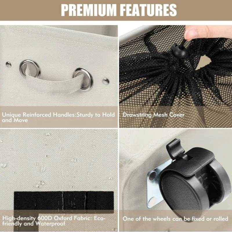Rolling Foldable Laundry Basket - P12 Hub Europe