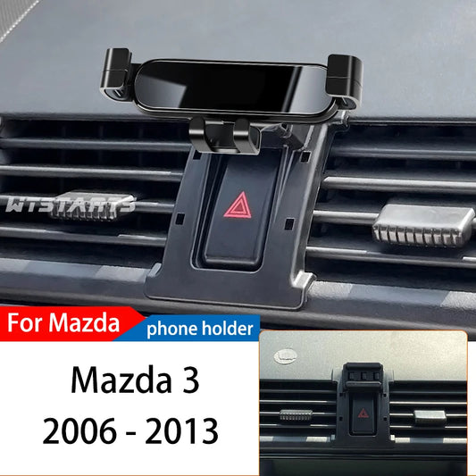 Car Phone Holder For Mazda 3 2006-2013 GPS Special Gravity Navigation Mobile Bracket 360 Degree Rotating Bracket Accessories