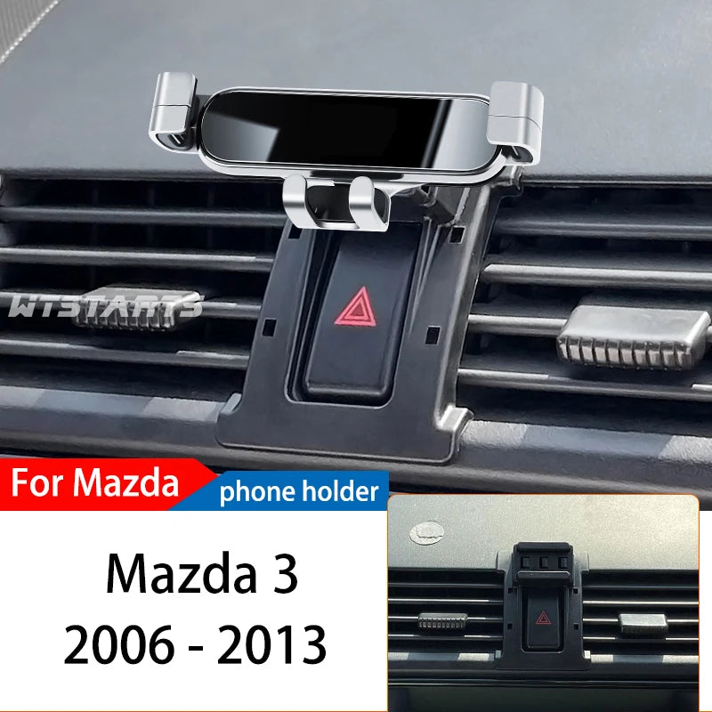 Car Phone Holder For Mazda 3 2006-2013 GPS Special Gravity Navigation Mobile Bracket 360 Degree Rotating Bracket Accessories