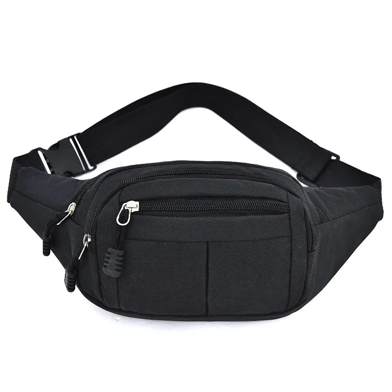 Men's Breast Package Waterproof Outdoor Sports Bag Canvas Pouch Korean-style Waist Bag Fanny Pouch Crossbody Male Banana Bag