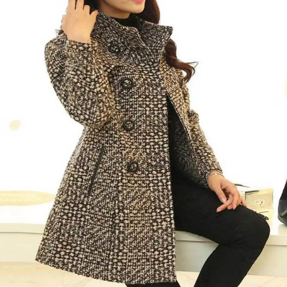 Elegant Vintage Tweed Wool Coat - P12 Hub Europe