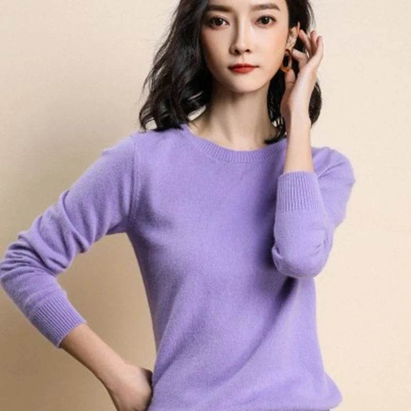 Women's Basic O-Neck Sweater - P12 Hub Europe