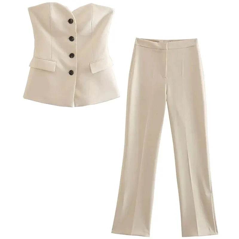 Strapless Side Slit Suit - P12 Hub Europe