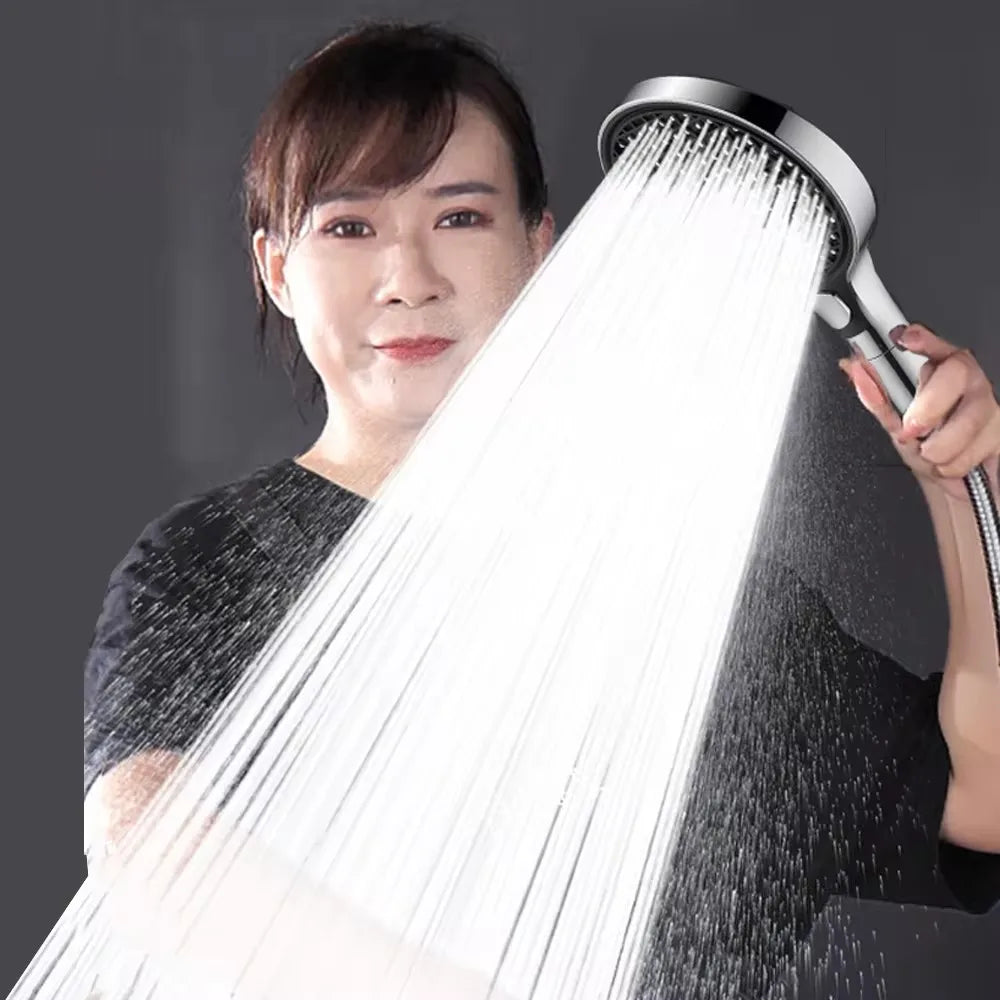15CM Big Panel High Pressure Shower Head With Filter 3 Modes Large Flow Spray Nozzle Rainfall Shower Faucet Bathroom Accessories