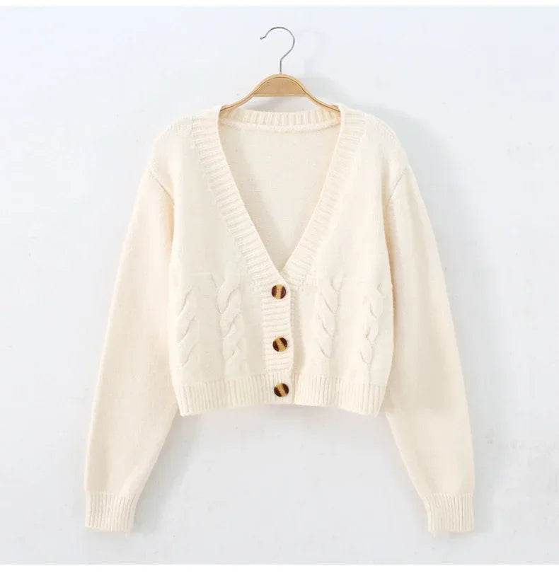 Twist Knit Cropped Cardigan - P12 Hub Europe