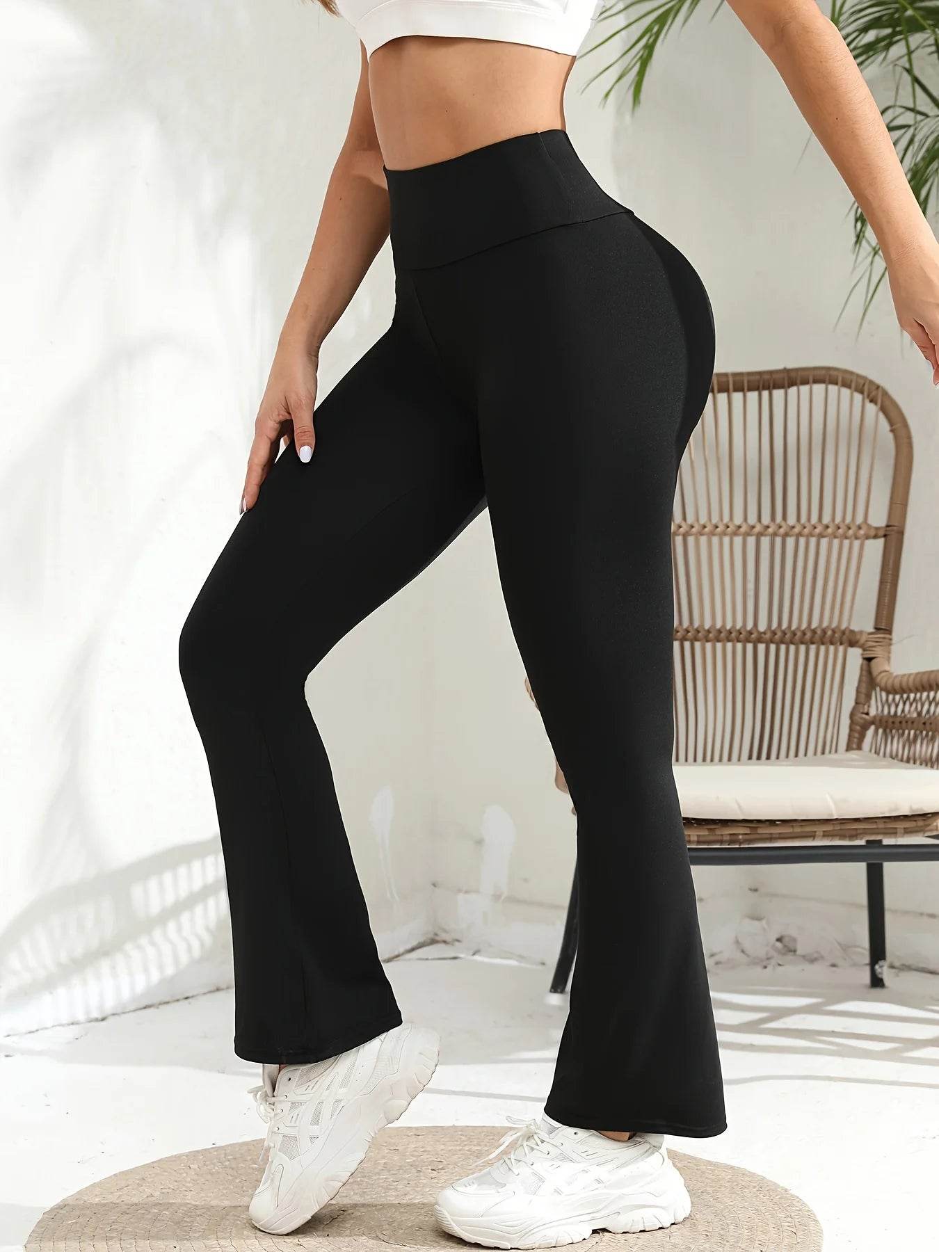 Women's High-Waist Flare Leggings - P12 Hub Europe