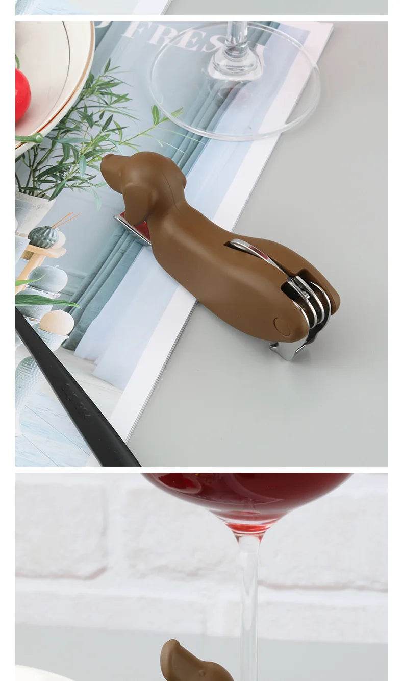 Wholesale Dog Wine Bottle Opener Corkscrew with Foil Cutter Beer Opener and Customized Gift Corkscrew for Clients Free Shipping - P12 Hub Europe