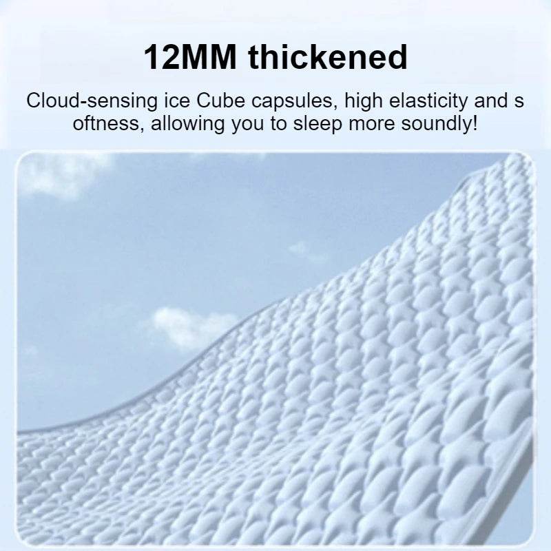 Ice Cooling Bed Sheet Set with Latex Quilted Pillowcases Breathable Summer Bedding Heat Resistant for Single Double Queen Size - P12 Hub Europe