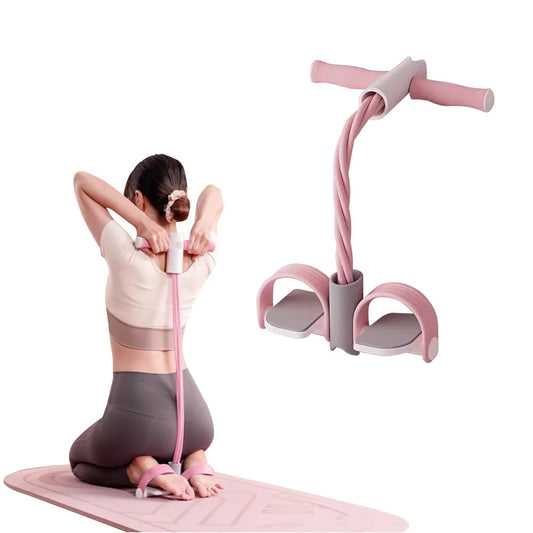 Foot Pedal Puller With Timer Voice Prompt For Women Ab Workout Back Stretching Yoga Sit-Up Assistant Home Gym Fitness Gear