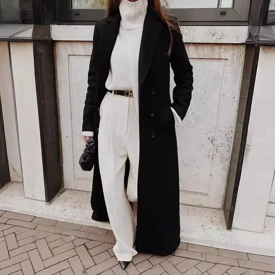 Women's Ankle Length Wool Trench - P12 Hub Europe