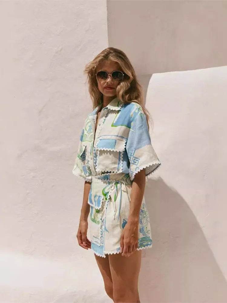 Fashion Printed Ruffle Skirt Set - P12 Hub Europe