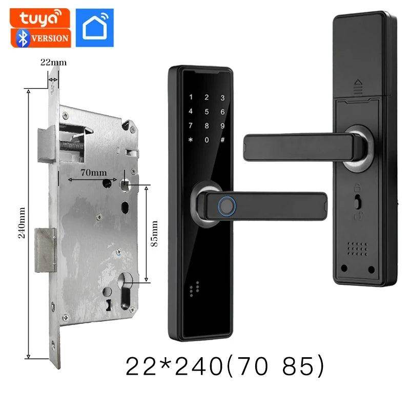 Fingerprint Door Lock Keyless, Card, Password, App Unlock - P12 Hub Europe