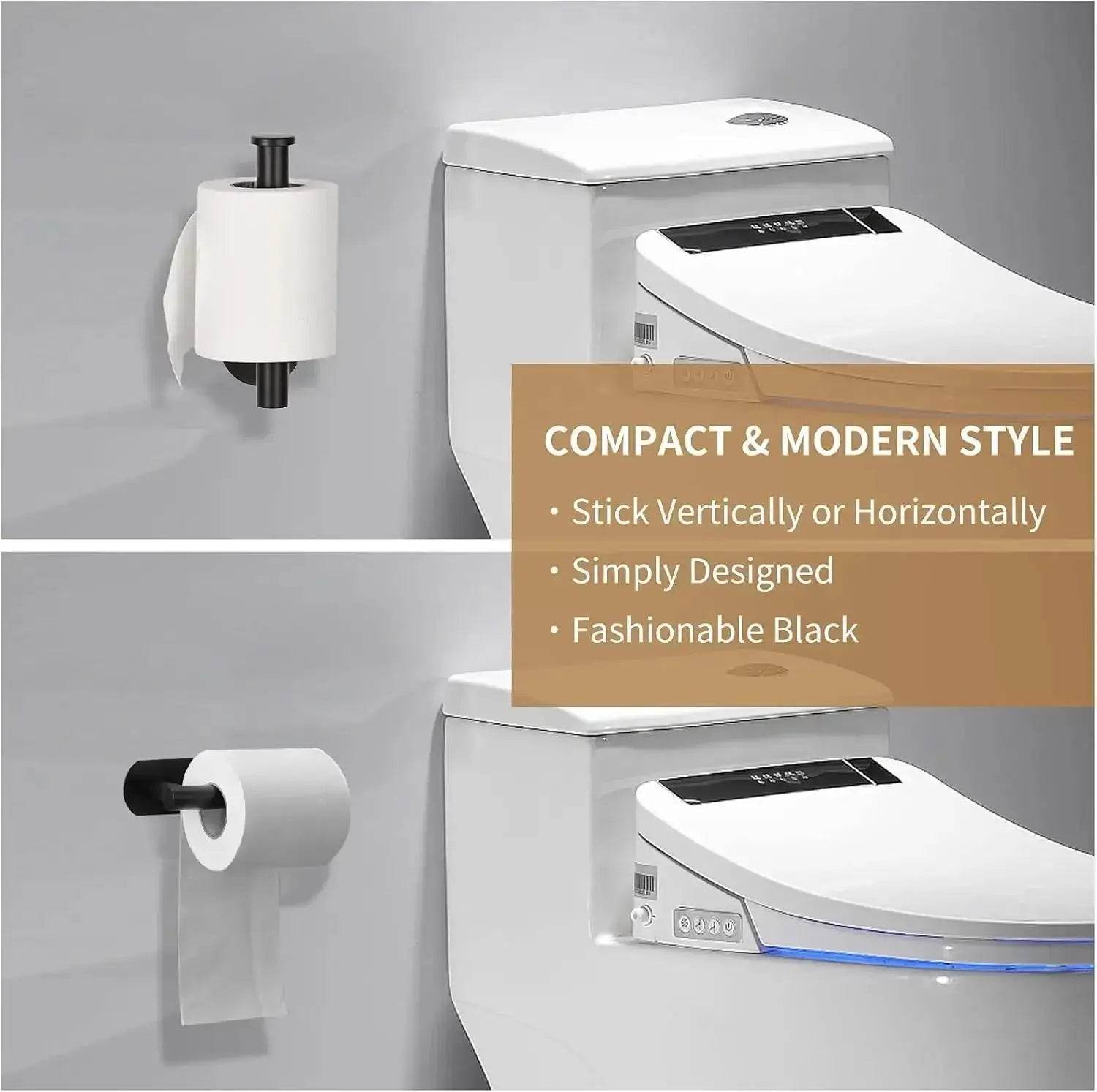 304 Stainless Steel Toilet Paper Holder, Self-adhesive, Non-perforated, Paper Towel Holder for Bathroom/RV/toilet Tissue Holder - P12 Hub Europe