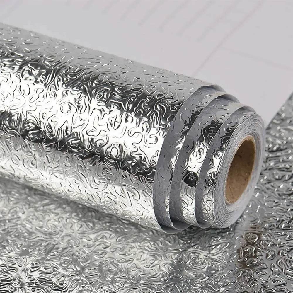 Kitchen Oil-proof Self Adhesive Stickers Anti Fouling High Temperature Waterproof Aluminum Foil Wallpaper Cabinet Contact Papers - P12 Hub Europe