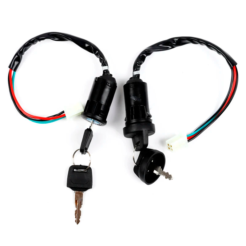 Motorcycle Electric Universal 4 Pin wire ignition key switch For 50cc 110cc 125cc 150cc 250cc ATV QUAD Dirt Bike Accessories