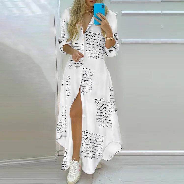 Asymmetrical Shirt Dress Elegant Office - P12 Hub Europe