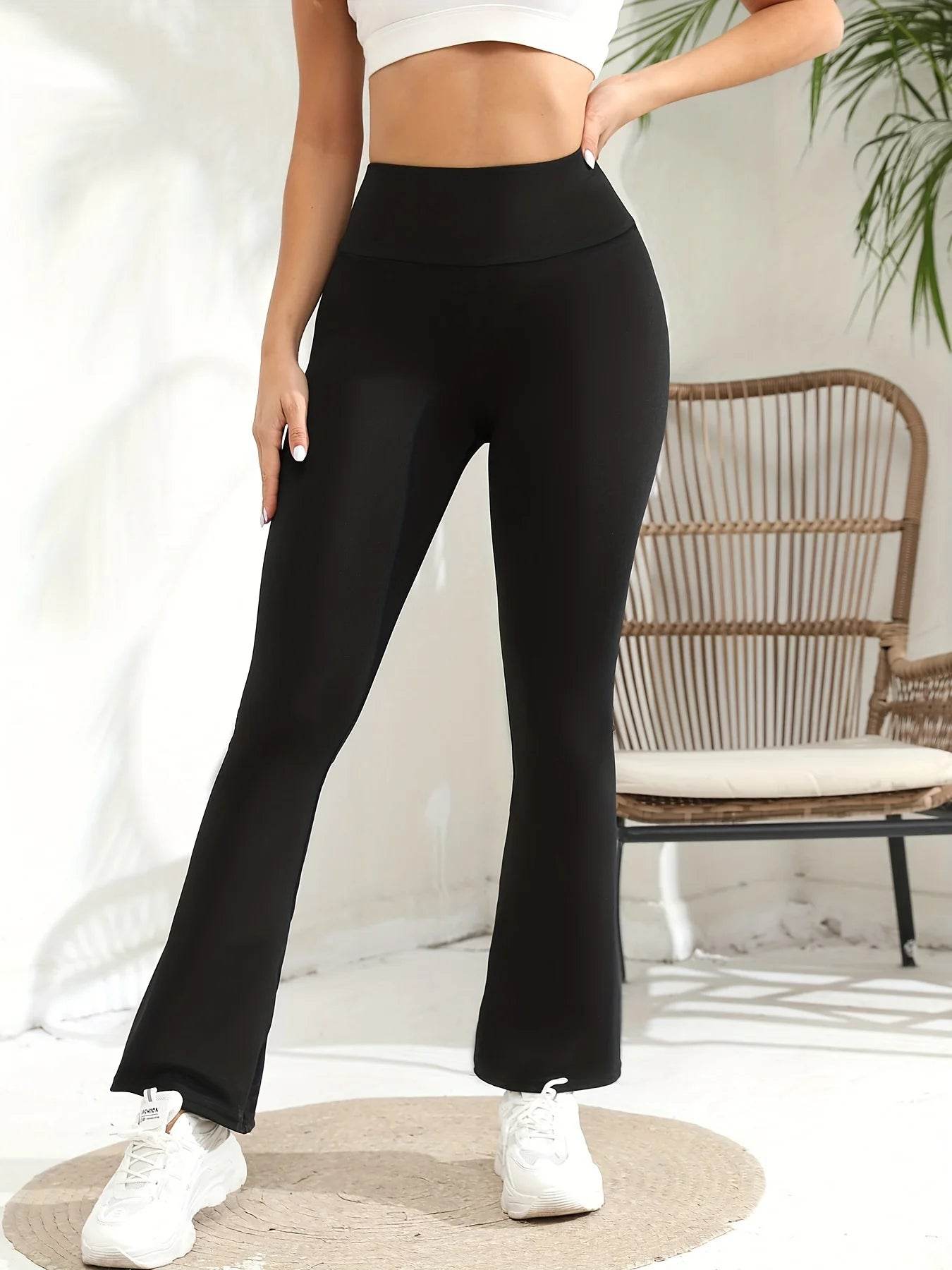Women's High-Waist Flare Leggings - P12 Hub Europe