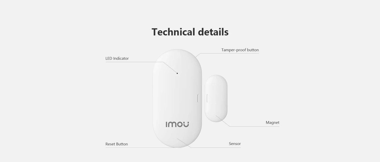 Sensor Door IMOU WiFi Zigbee 3.0 - P12 Hub Europe