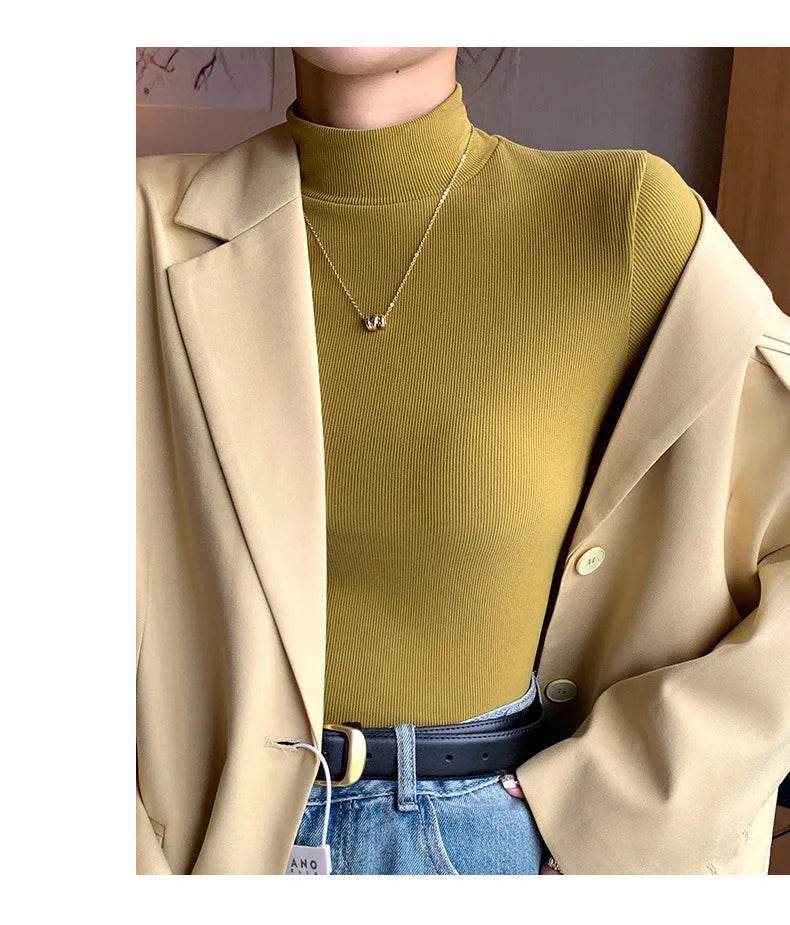 Women's Half Turtleneck Sweater - P12 Hub Europe