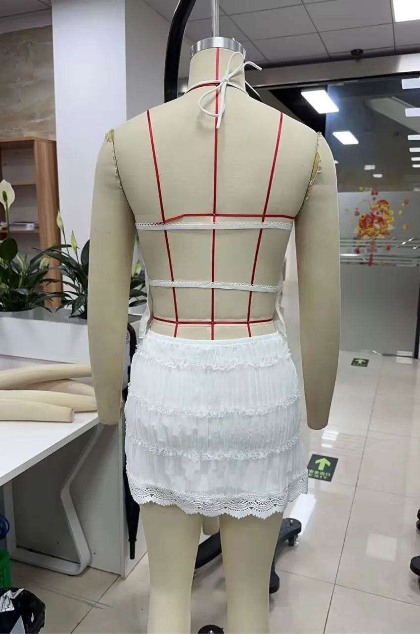 Smocked Halter Crop Skirt Set - P12 Hub Europe