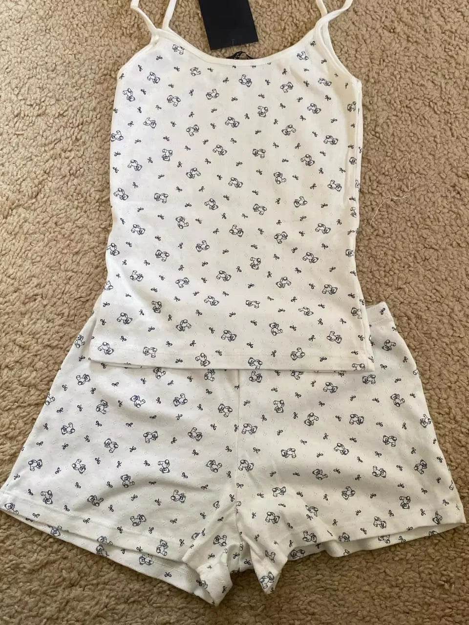 Sweet Strawberry Eyelet Shorts Set - P12 Hub Europe