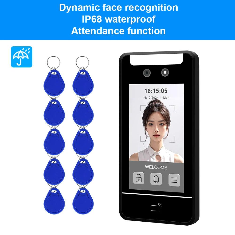 Face Recognition Access Control 5" Touch, IP65, RFID, Password, Attendance - P12 Hub Europe