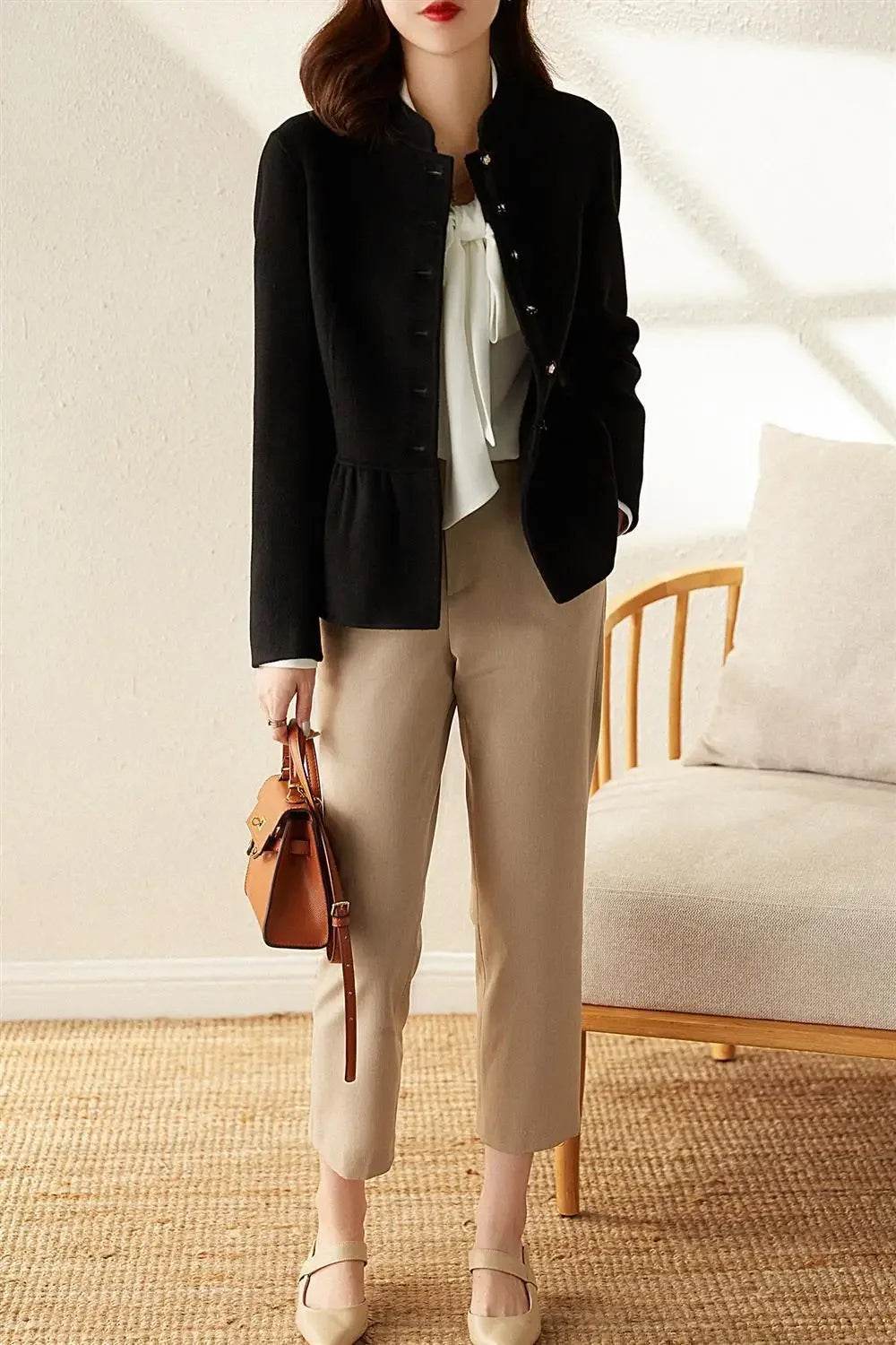 Slim Elegant Wool Coat - P12 Hub Europe