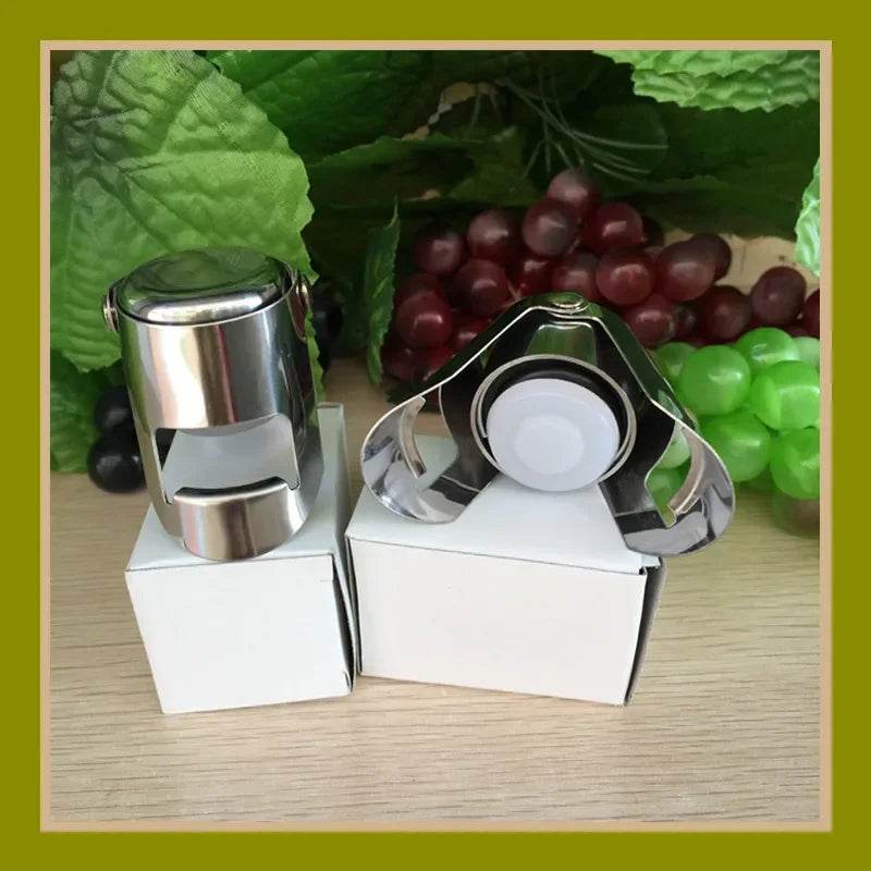 1pcs Champagne Bottle Stopper Stainless Steel Sparkling Grape Wine Bottle Plug Vacuum Sealer Bottle Liquor Flow Stopper Cap Bar - P12 Hub Europe