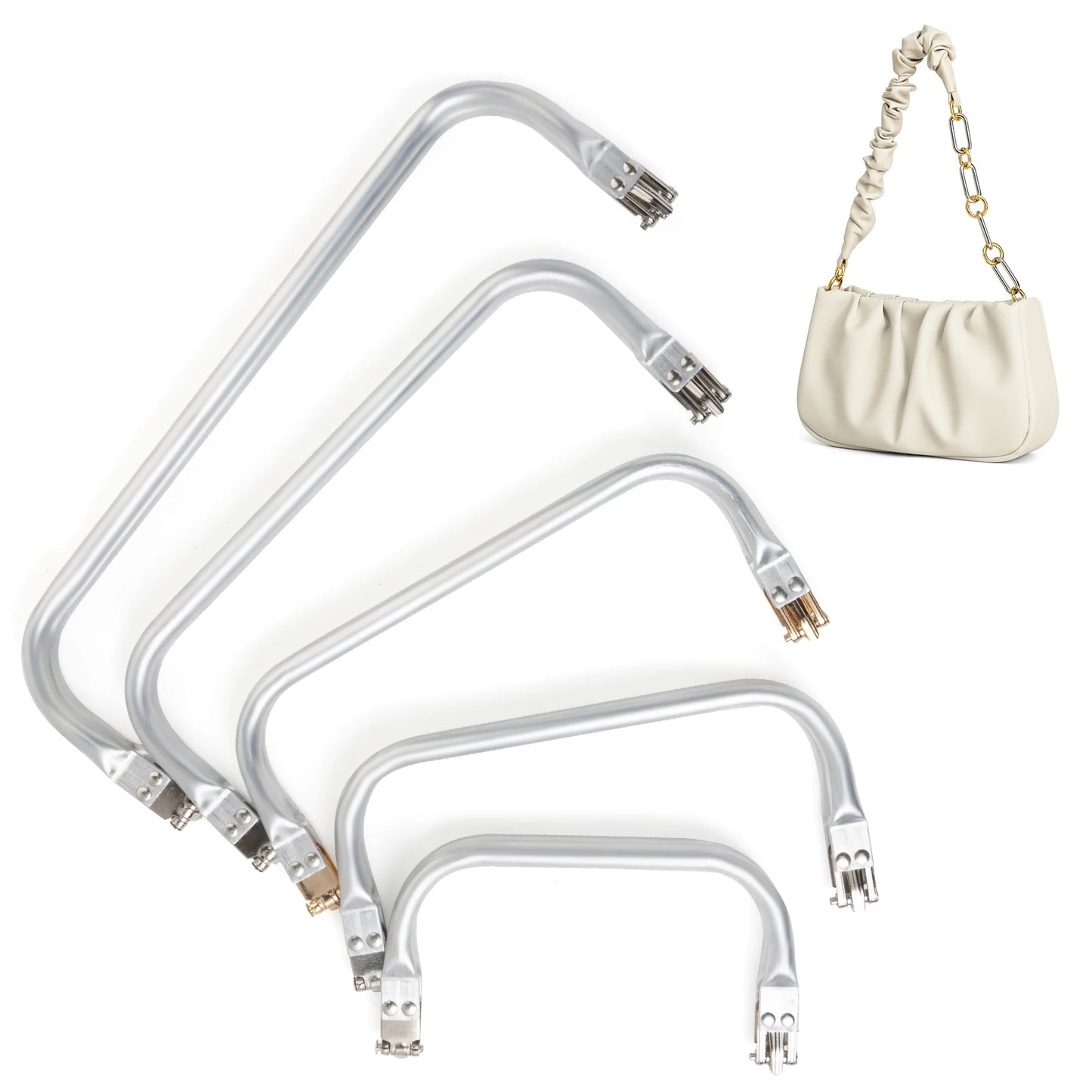 Bag Frame For Wallet Doctor Purse Metal Aluminum Tube Frame DIY Bag Handle Accessories Clutch Bag Parts