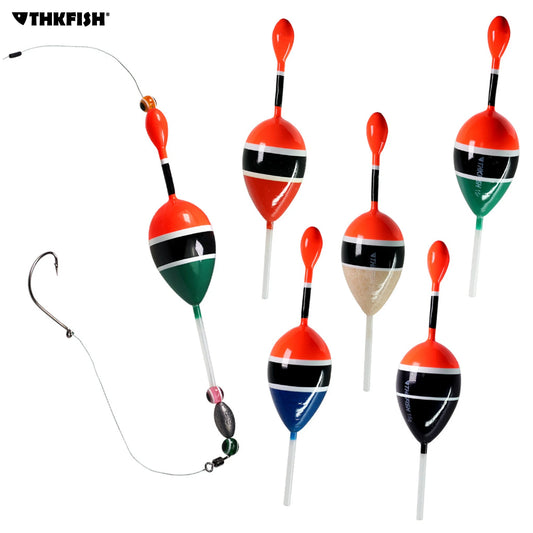 THKFISH 5pcs Fishing Floats Slip Bobber Rigs Balsa Wood Sea Fishing Float 5g 15g Buoyancy Fishing Buoys For Catfish Fishing